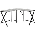 Computer Desk - 55"l - Black Metal Corner