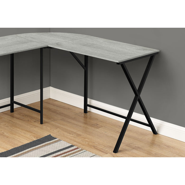 Computer Desk - 55"l - Black Metal Corner