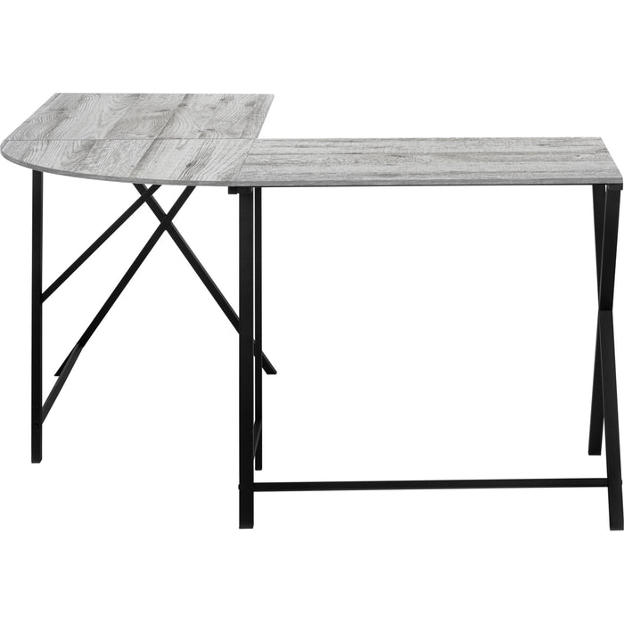 Computer Desk - 55"l - Black Metal Corner