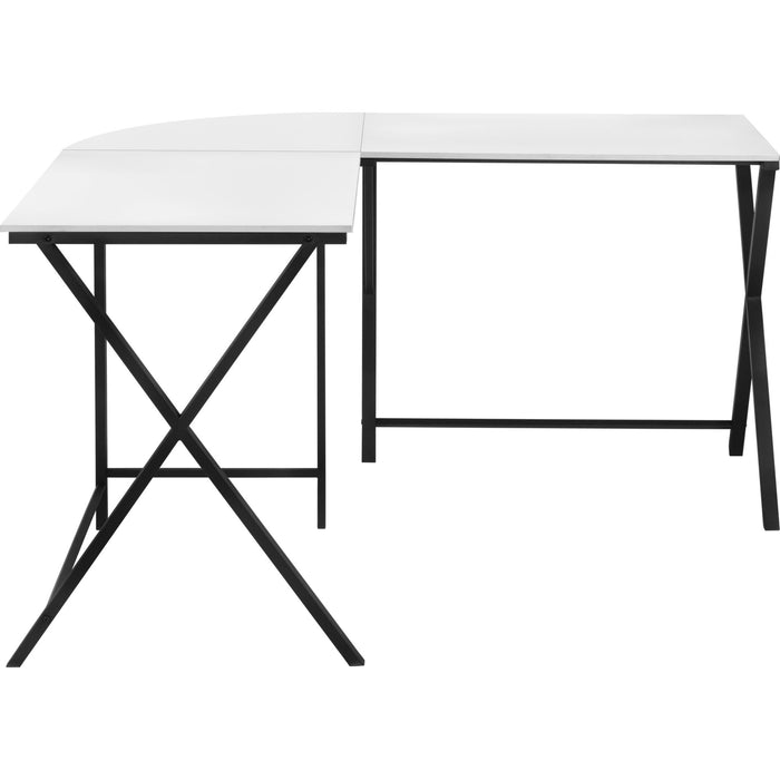 Computer Desk - 55"l - Black Metal Corner