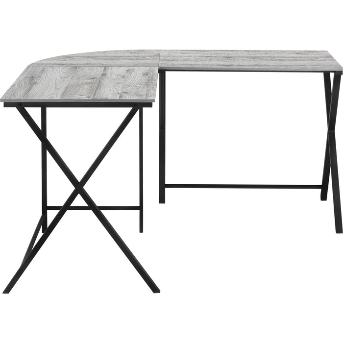 Computer Desk - 55"l - Black Metal Corner