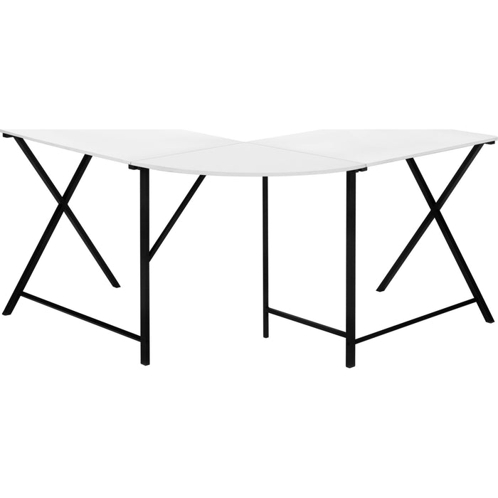 Computer Desk - 55"l - Black Metal Corner