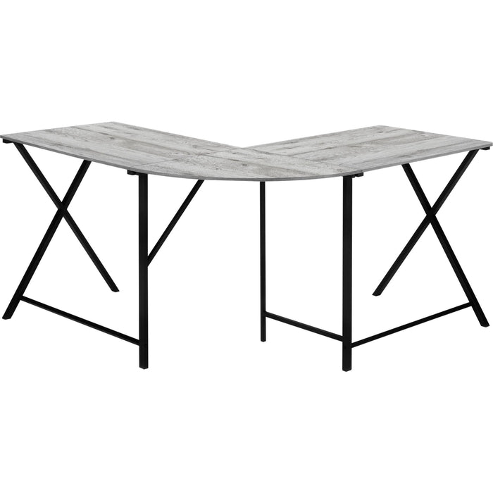 Computer Desk - 55"l - Black Metal Corner