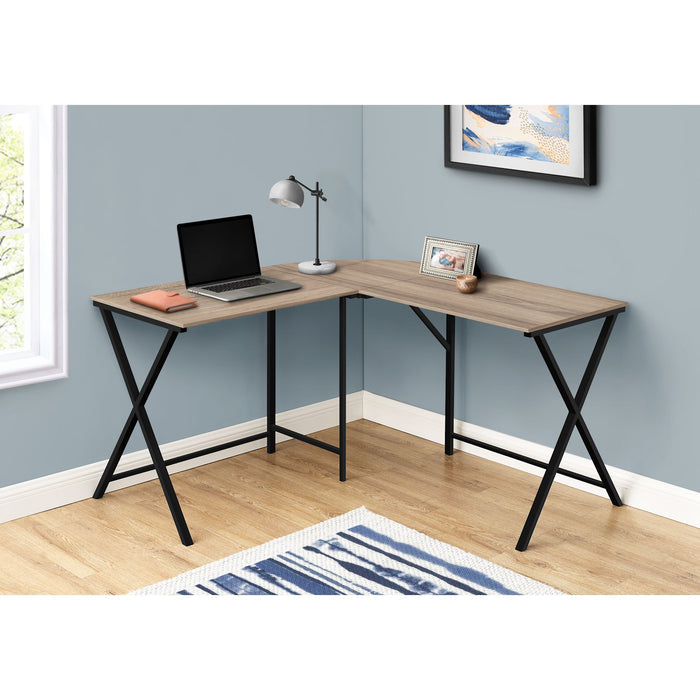 Computer Desk - 55"l - TOP/ Black Metal Corner