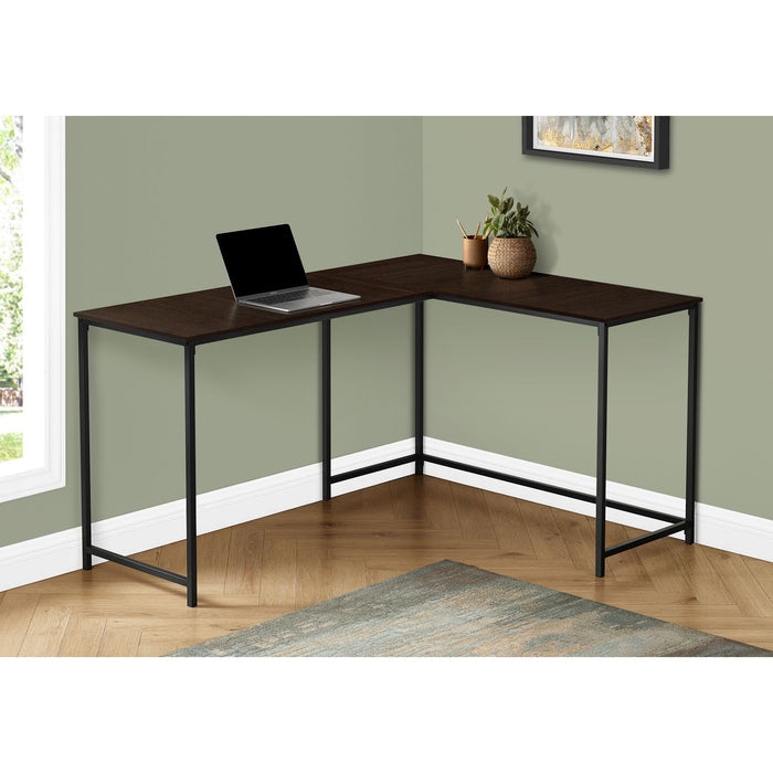 Computer Desk - 58"l - Black Metal Corner