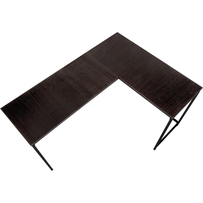 Computer Desk - 58"l - Black Metal Corner