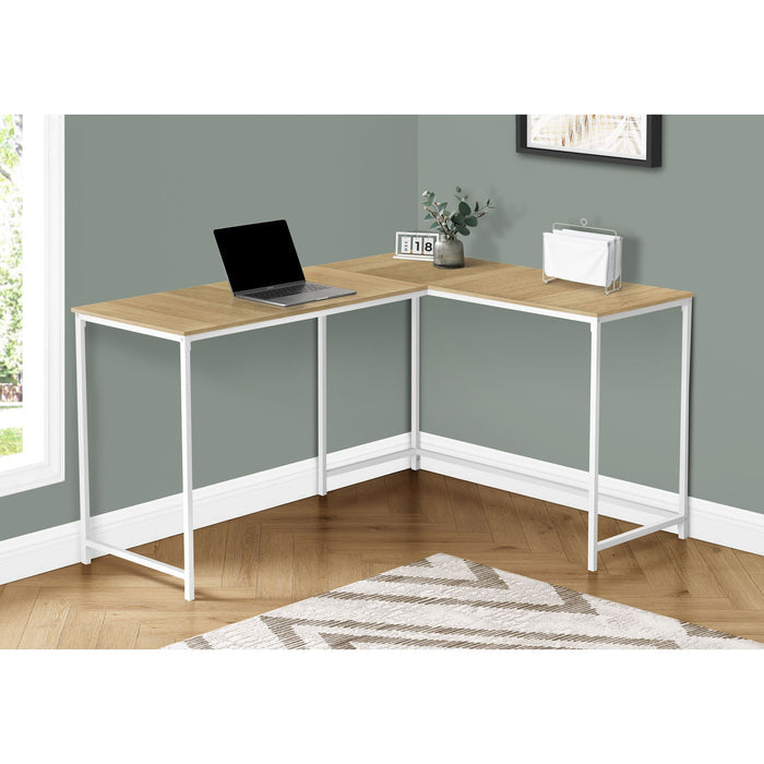 Computer Desk - 58"l - White Metal Corner