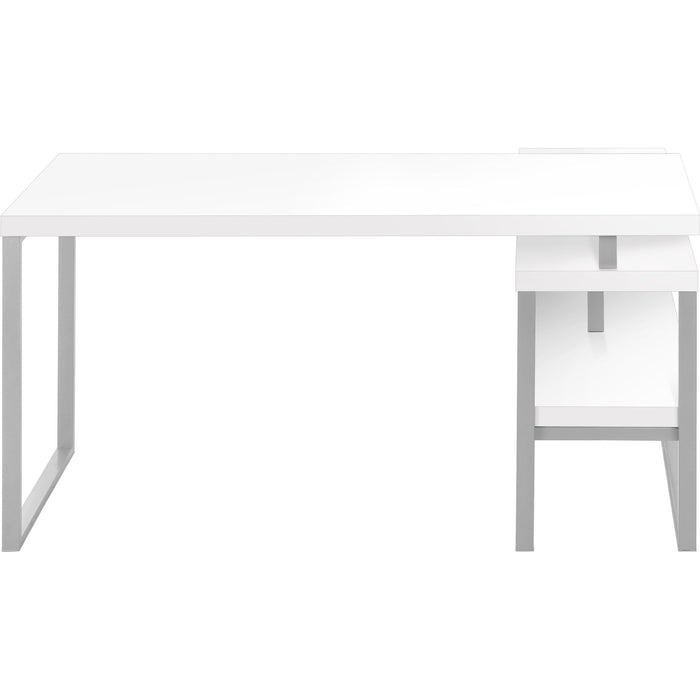 Computer Desk - 60"l - Silver Metal L/R Corner