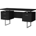 Computer Desk - 60"l - Silver Metal