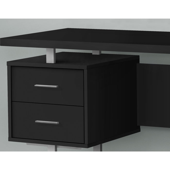 Computer Desk - 60"l - Silver Metal