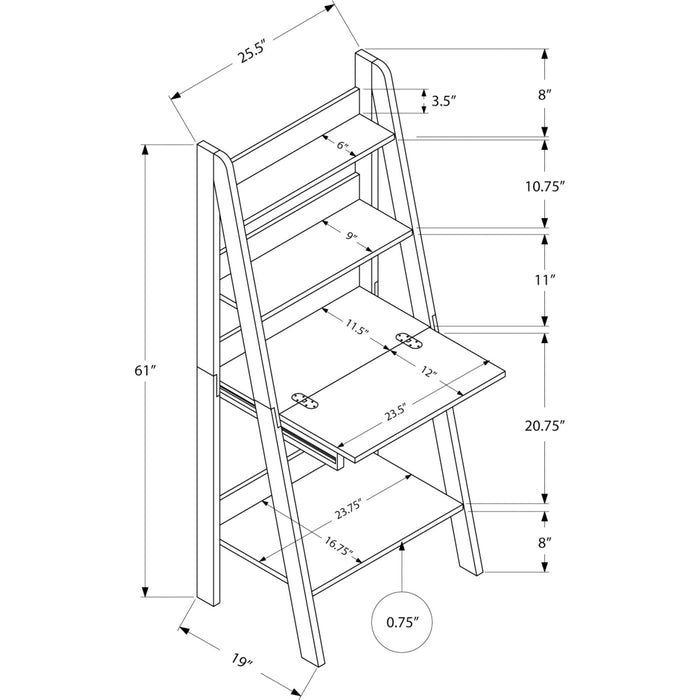 Computer Desk - 61"h - Ladder Style