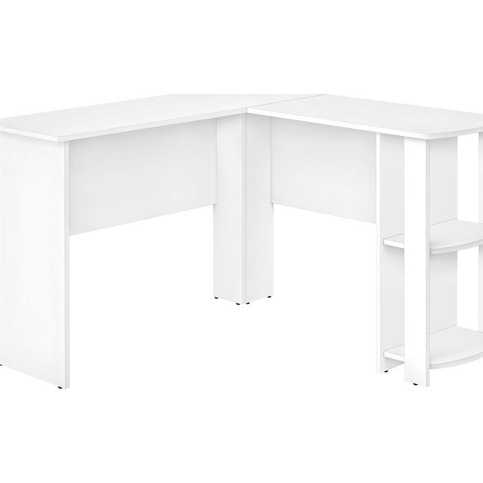 Computer Desk - L-shaped Corner - 2 Shelves