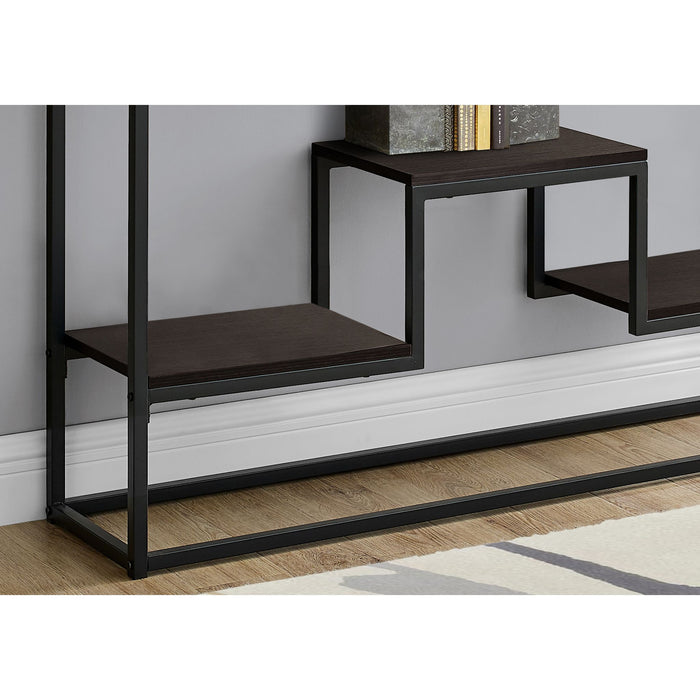 Console Table - Espresso/Black Metal