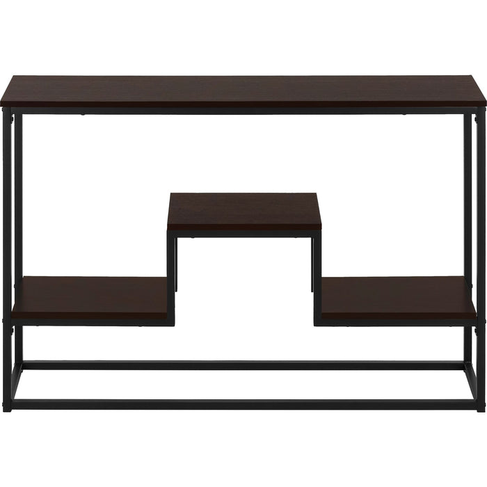 Console Table - Espresso/Black Metal