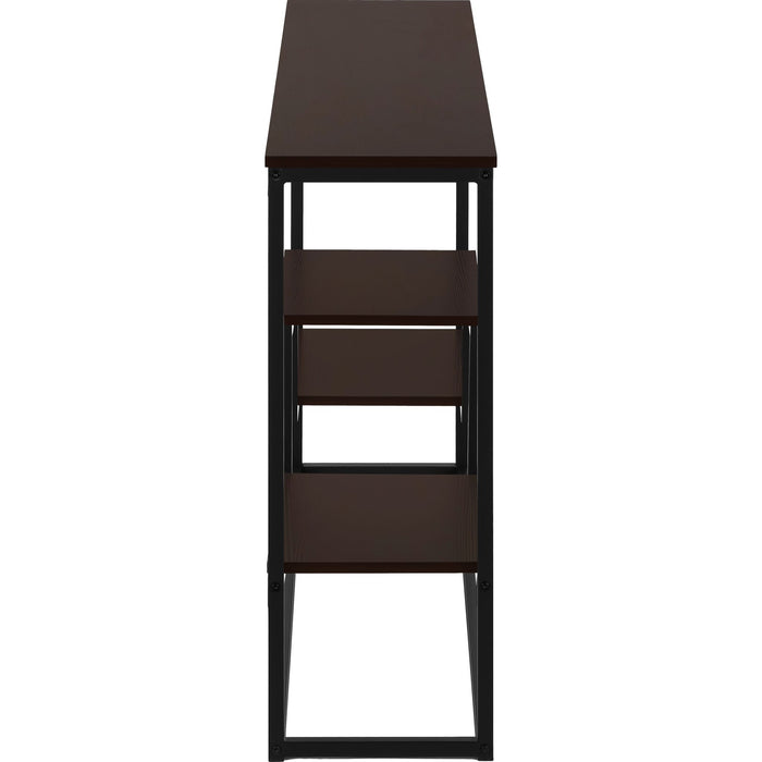 Console Table - Espresso/Black Metal