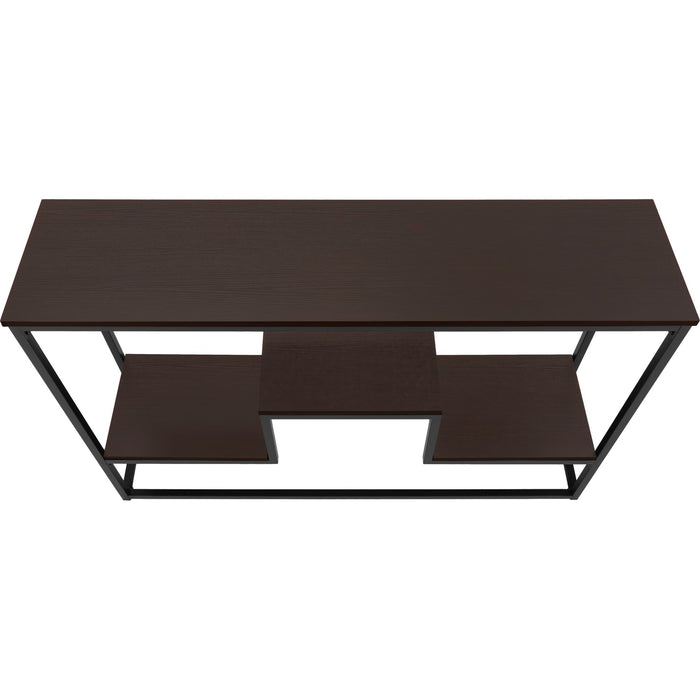 Console Table - Espresso/Black Metal