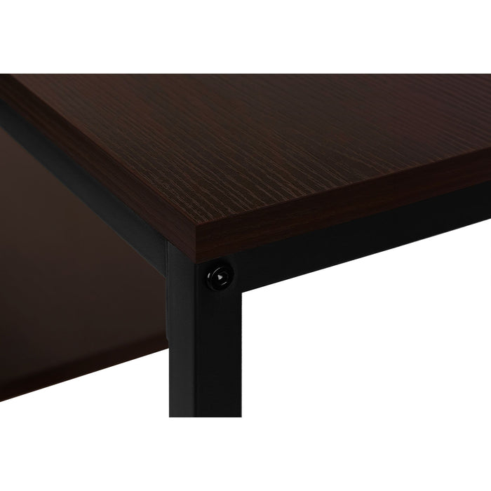 Console Table - Espresso/Black Metal