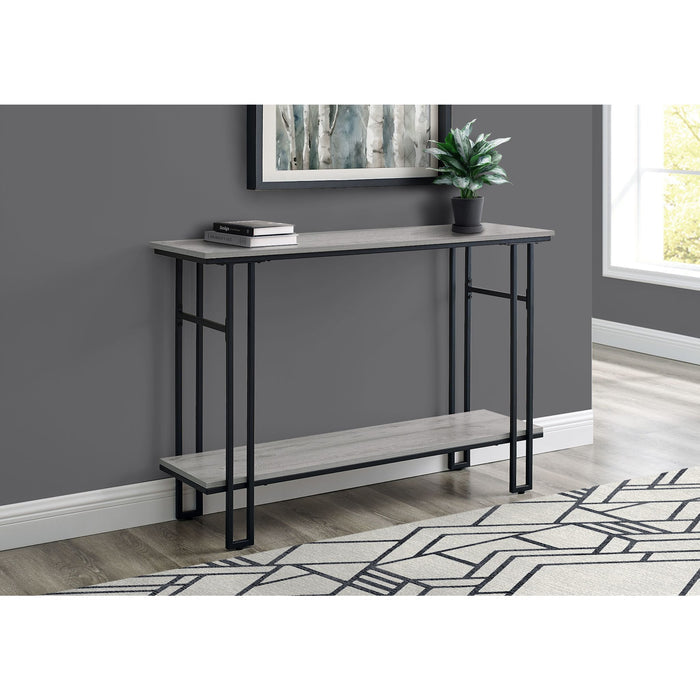 Console Table - Grey/Black Metal