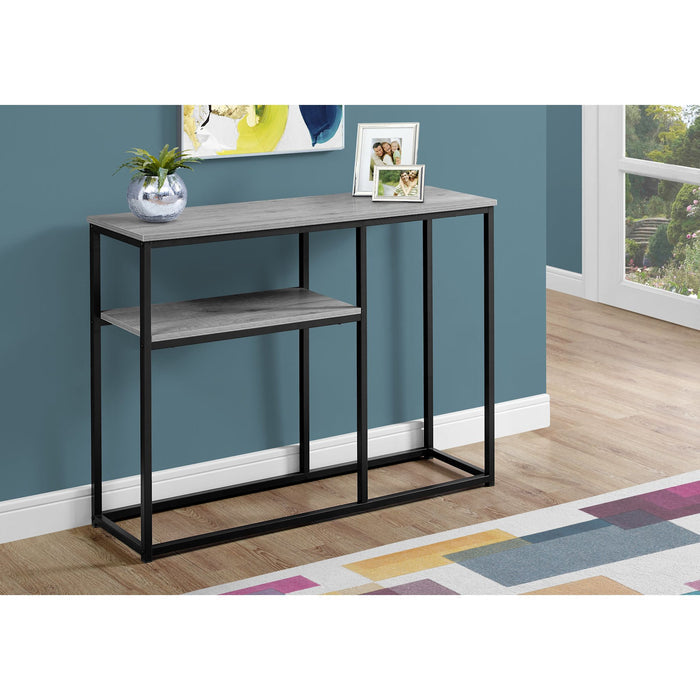 Console Table - Grey/Black Metal