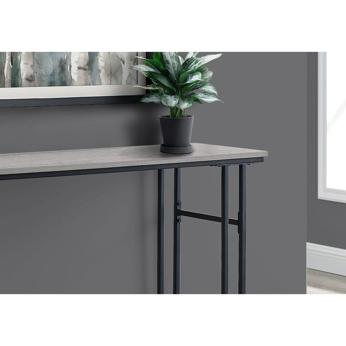 Console Table - Grey/Black Metal
