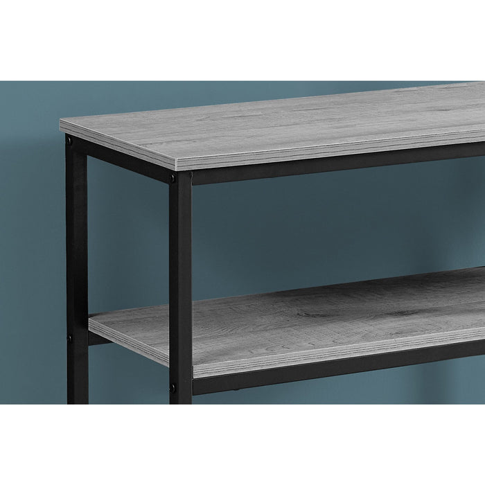 Console Table - Grey/Black Metal