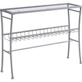Console Table - Silver/Tempered Glass