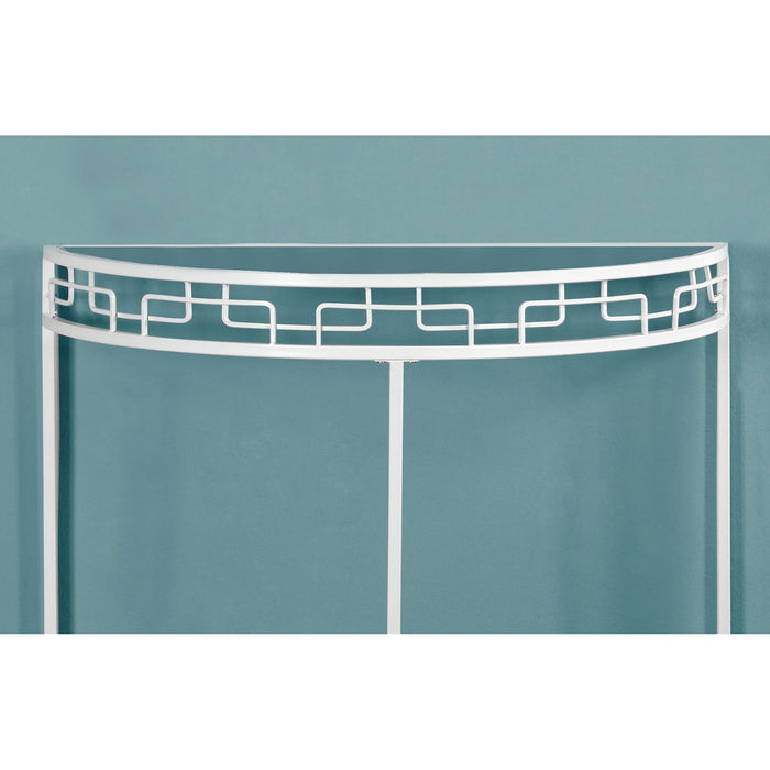 Console Table - White Metal