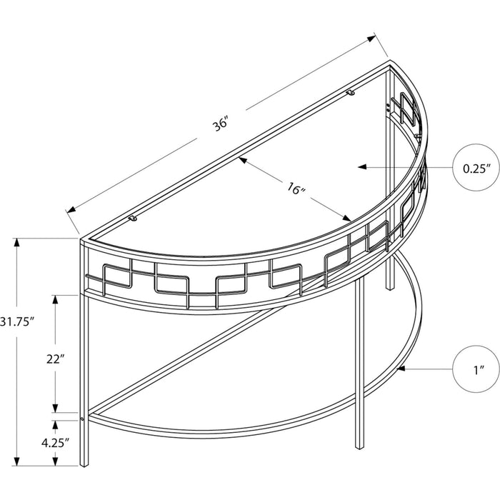 Console Table - White Metal