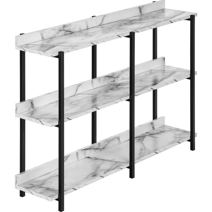 White Marble/Black Metal