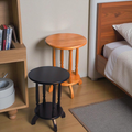 Cooper Side Table in Natural / Dark Mahogany