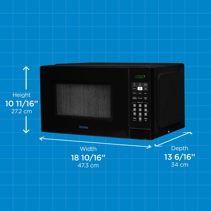 Danby 0.9 cu. ft. Countertop Microwave  -Black (DBMW0921BBB)