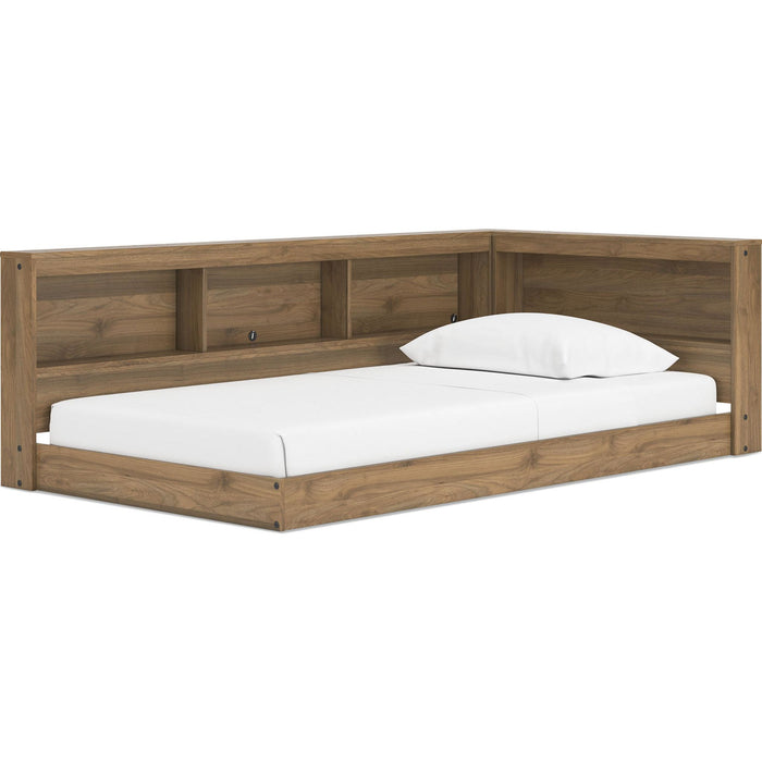 Deanlow Twin Bookcase Storage Bed - Honey