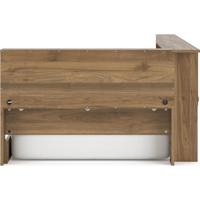 Deanlow Twin Bookcase Storage Bed - Honey
