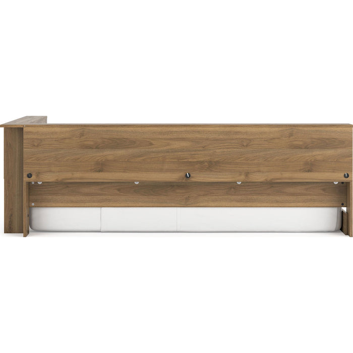 Deanlow Twin Bookcase Storage Bed - Honey