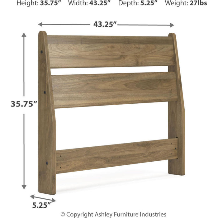 Deanlow Twin Panel Headboard - Honey