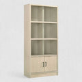 Dinon Book Shelf with Sliding Glass Door-Whitewash