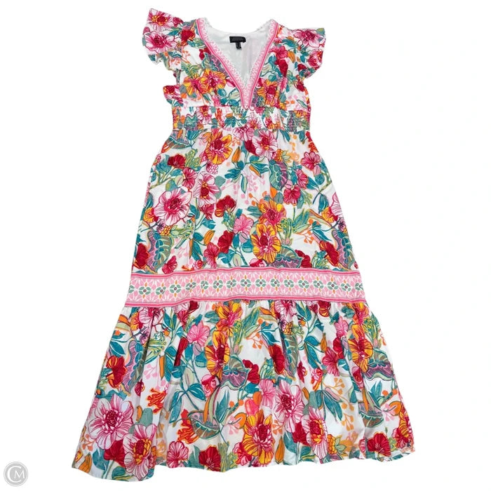 Dress Casual Maxi By Adrianna Papell In Floral Print, Size: 12