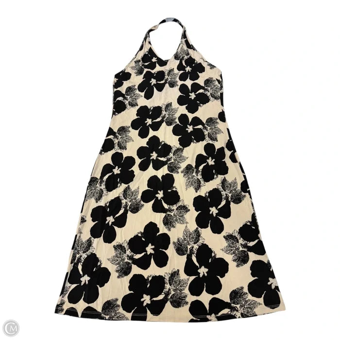 Dress Casual Maxi By Banana Republic In Black & Tan, Size: Xl