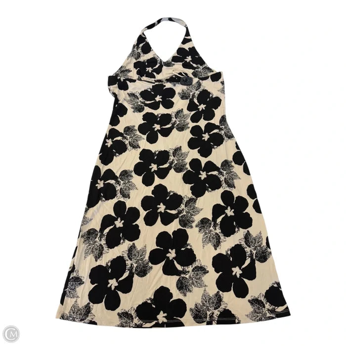 Dress Casual Maxi By Banana Republic In Black & Tan, Size: Xl