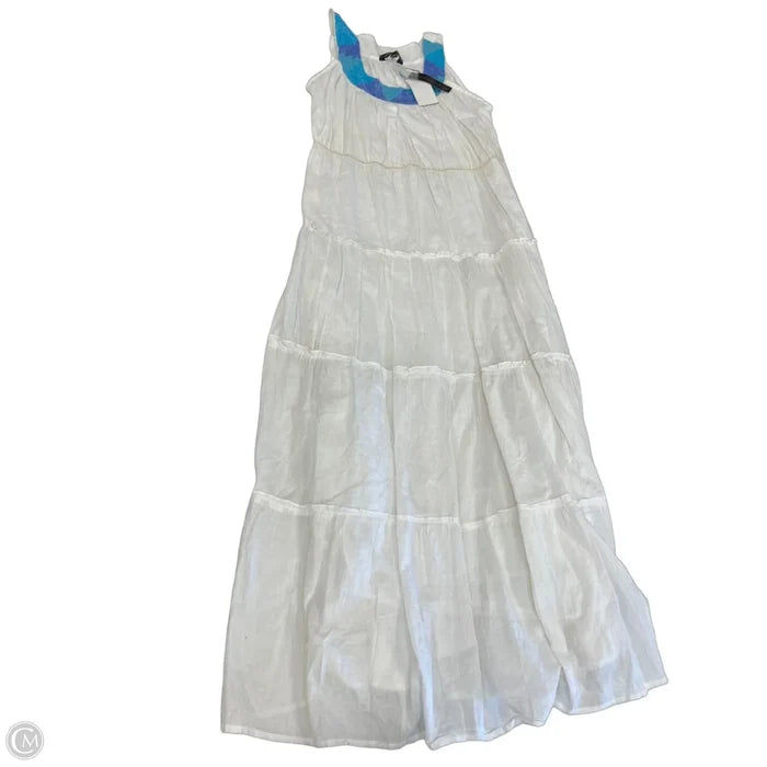 Dress Casual Maxi By Clothes Mentor In Blue & White, Size: L