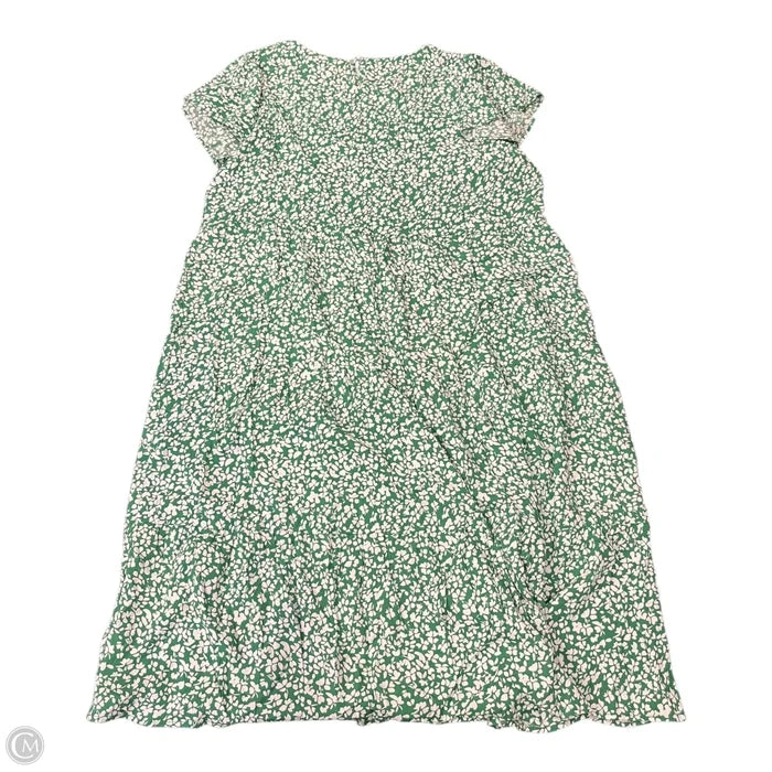 Dress Casual Maxi By Clothes Mentor In Green & White, Size: 2x