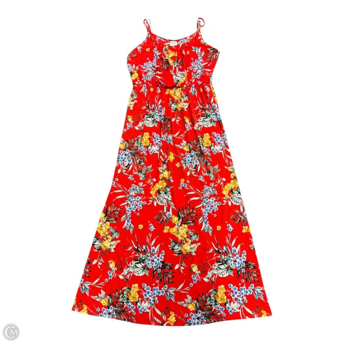 Dress Casual Maxi By Clothes Mentor In Tropical Print, Size: Xl