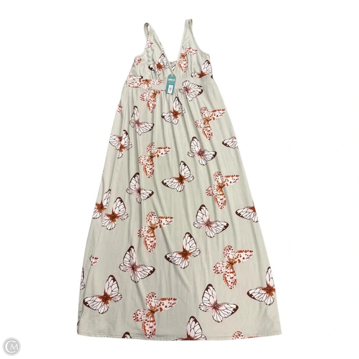 Dress Casual Maxi By Earthbound In Floral Print, Size: Xxl