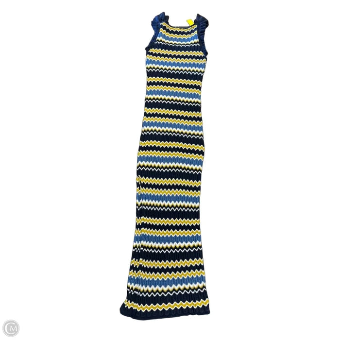 Dress Casual Maxi By Heartloom In Blue & Yellow, Size: L