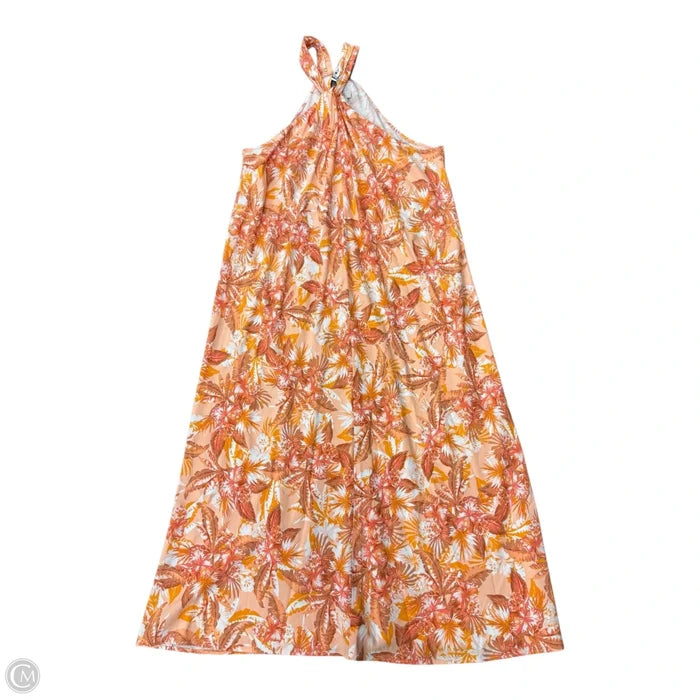 Dress Casual Maxi By Loft In Orange, Size: Xl