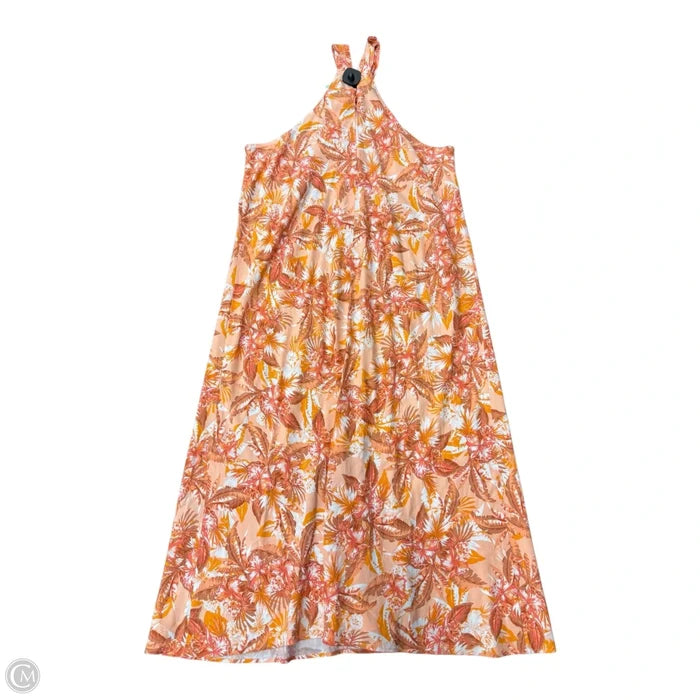 Dress Casual Maxi By Loft In Orange, Size: Xl