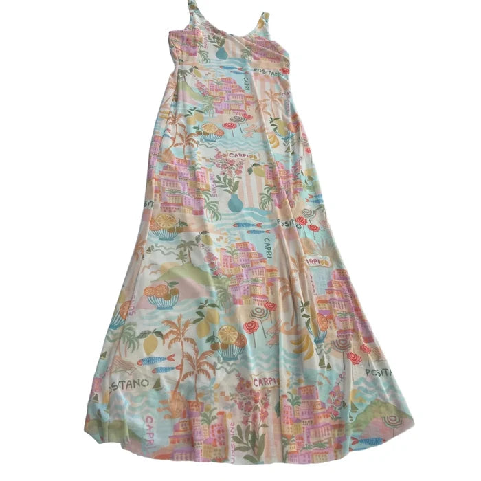 Dress Casual Maxi By See You Monday In Tropical Print, Size: L