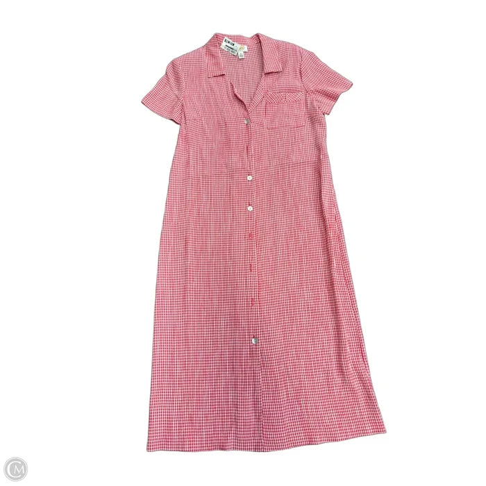 Dress Casual Maxi By Talbots In Red & White, Size: 14p