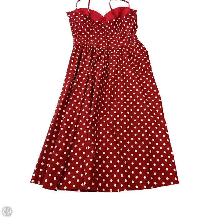 Dress Casual Midi By Clothes Mentor In Polkadot Pattern, Size: L