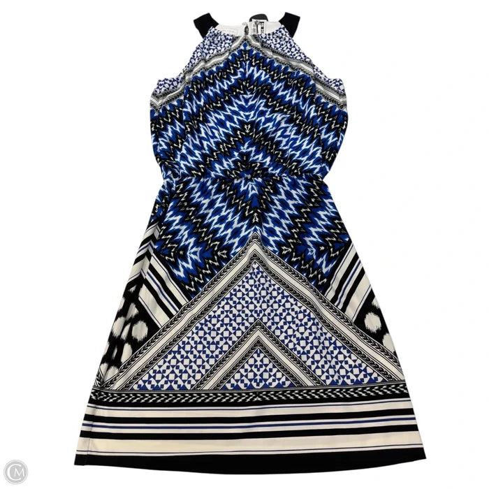 Dress Casual Midi By London Times In Black & Blue, Size: 8